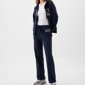 Gap Logo Straight Sweatpants Navy Blue White NWT